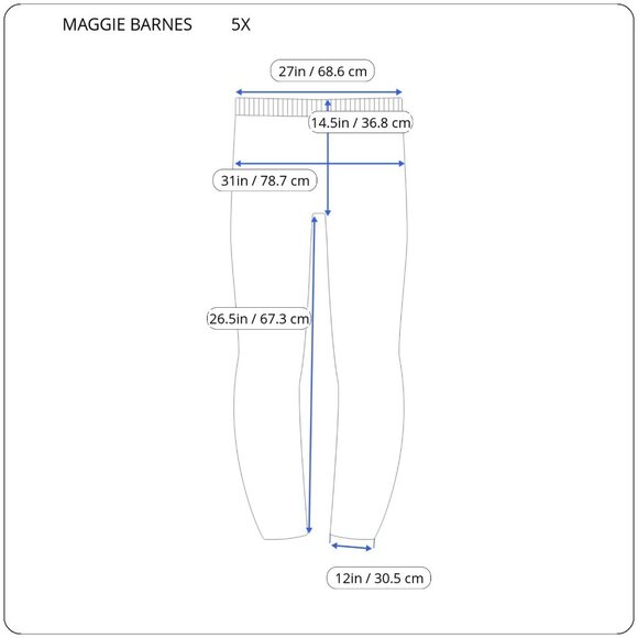Maggie Barnes Womens Pants 5X Plus Cropped Pull On Brown Comfy BRO33E - Picture 2 of 8